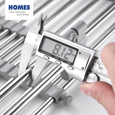 HOMES Stainless Steel Sink Accessory Adjustable Armrest Telescopic Kitchen Sink Drain Basket