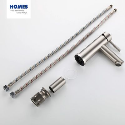 304 Stainless Steel Kitchen Faucet Bathroom Tap Hot Cold Basin Mixer Faucet