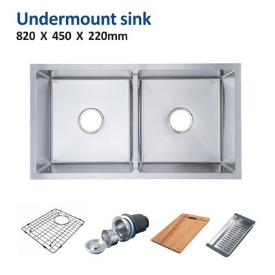 5050 Double Bowl 18 Gauge Stainless Steel Undermount Kitchen Sink
