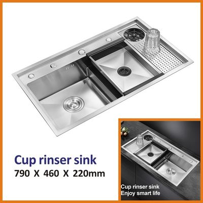 79x46 31 Inch Undermount Stainless Steel Kitchen Sink Brushed Single Bowl