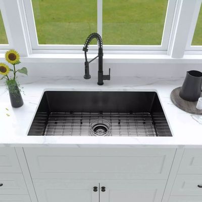 60x45 15 Undermount Bar Sink 23 5/8 " Brushed Black One Bowl Kitchen Sink
