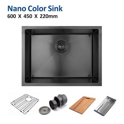 60x45 15 Undermount Bar Sink 23 5/8 " Brushed Black One Bowl Kitchen Sink