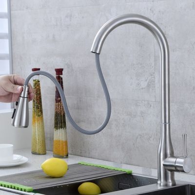 35mm Ceramic Stainless Steel Kitchen Faucet Cartridge Pull Down Kitchen Tap Mixer