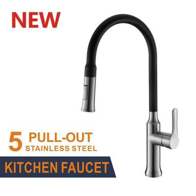1.5MPa 35mm Ceramic Cartridge High Arc Pull Out Spray Spring Kitchen Tap Faucet
