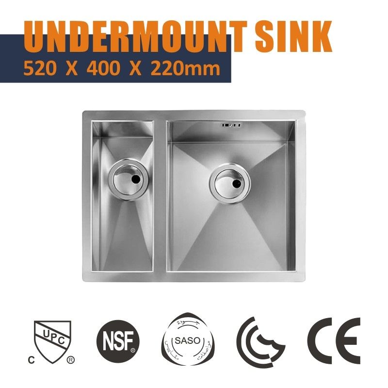 33 Farmhouse Undermount Stainless Steel Kitchen Sink 52x40