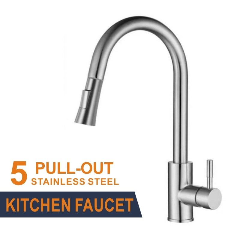 Commercial Lead Free Black Pull Out 2 Hole Kitchen Tap 35mm Ceramic Cartridge With Spray