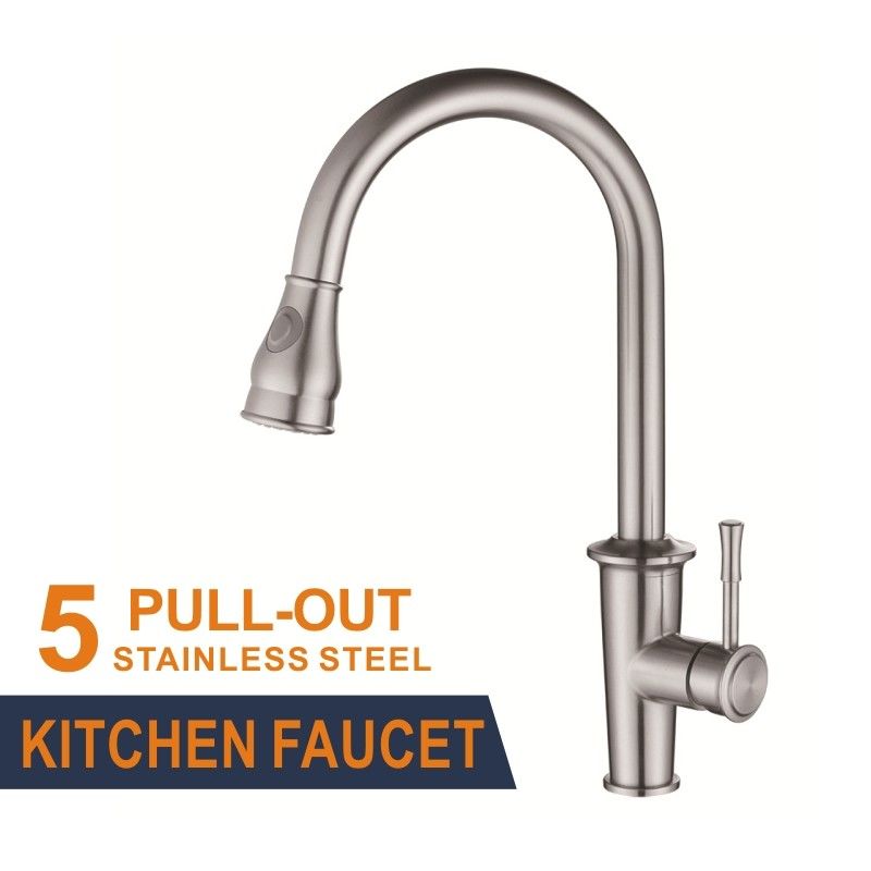 35mm Ceramic Stainless Steel Kitchen Faucet Cartridge Pull Down Kitchen Tap Mixer