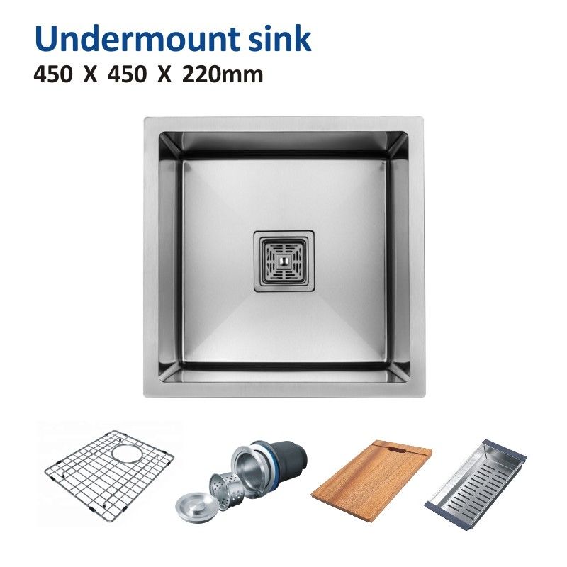 Mini Kitchen Sink 304 Stainless Steel Material Single Bowl Bar Sink 4545
